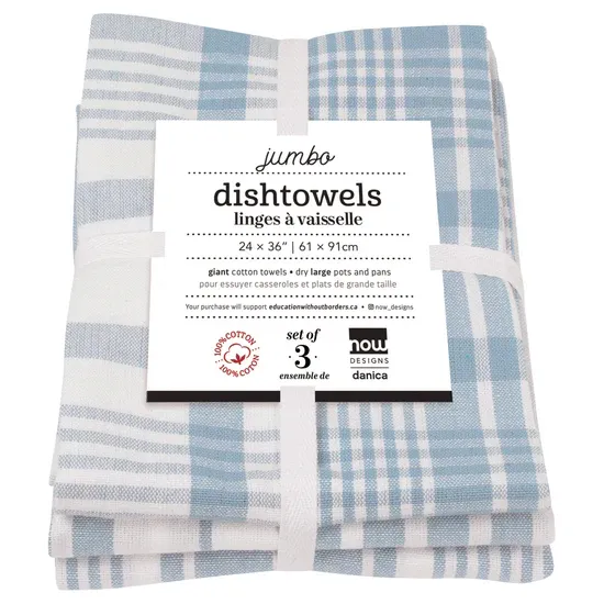 Danica Jumbo Dishtowel Slate Blue