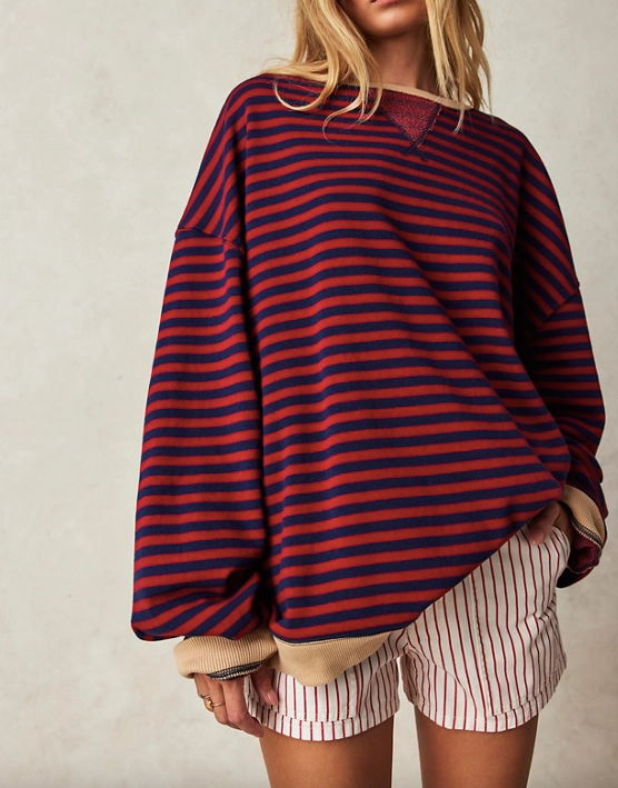 Free People Classic Striped Crew Nautical Combo