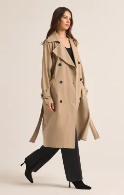 Z Supply Dorian Trench Coat Driftwood