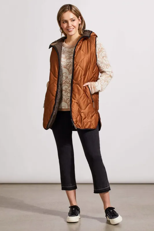 Tribal Reversible Hooded Puffer Vest, Size: XXLarge, Color: Walnut