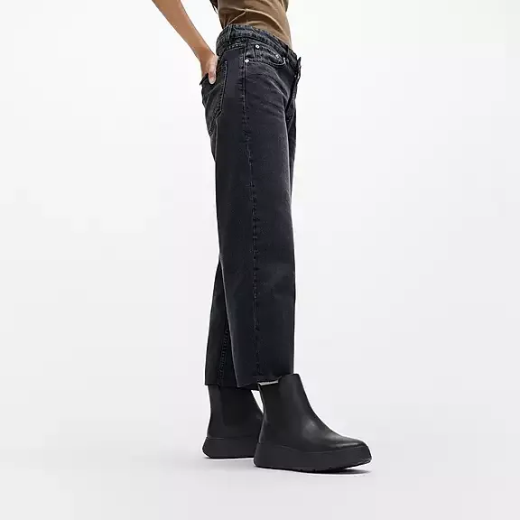 FitFlop F-Mode Leather Flatform Chelsea Boots