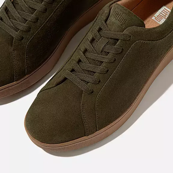 FitFlop Rally Suede Sneakers Deep Olive