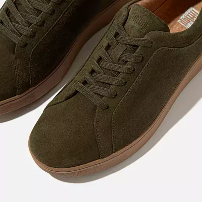 FitFlop Rally Suede Sneakers Deep Olive