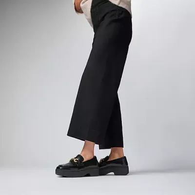FitFlop Luma Chunky Wedge Loafers Black