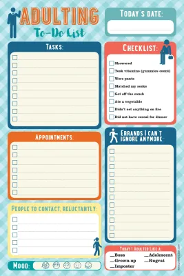 Peter Pauper Note Pad Adulting