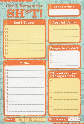 Peter Pauper Note Pad Can&#39;t Remember Sh*t