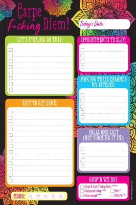 Peter Pauper Note Pad Carpe F*cking Diem