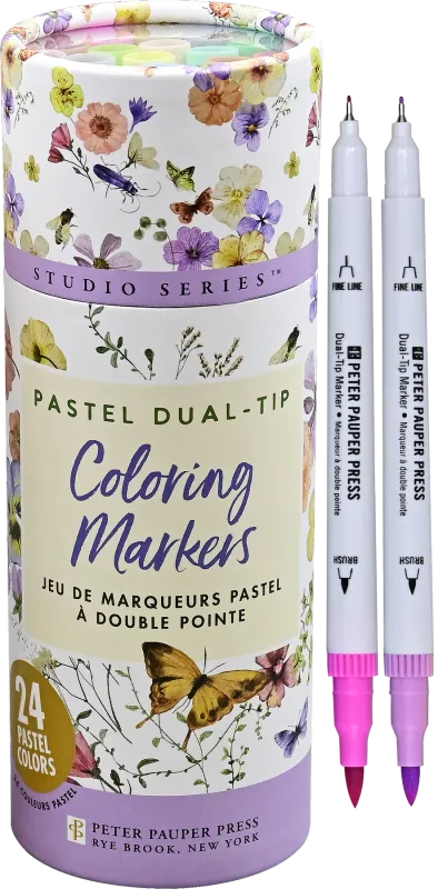 Peter Pauper Pastel Dual-Tip Coloring Markers
