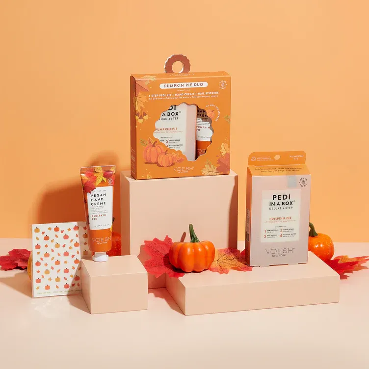 Voesh Pumpkin Pie Duo with Nail Stickers