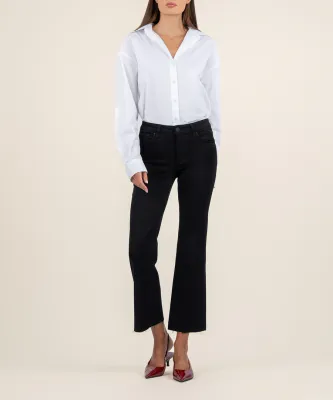 Kut From The Kloth Kelsey Mid Rise Ankle Flare Black