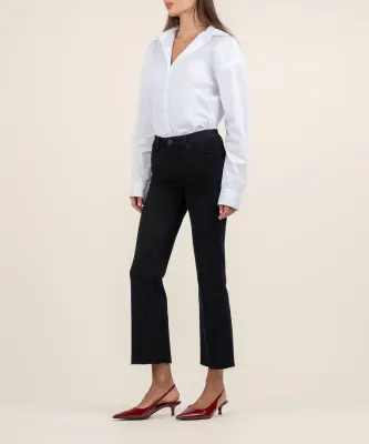 Kut From The Kloth Kelsey Mid Rise Ankle Flare Bla