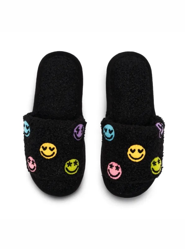 Living Royal Black Happy All Over Slides