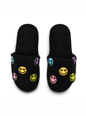 Living Royal Black Happy All Over Slides