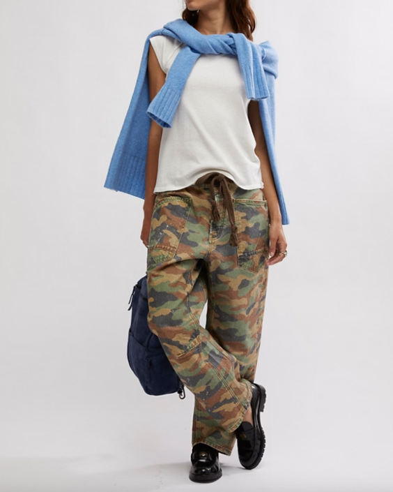 Free People Moxie Printed Green Multi Combo