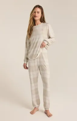 Z Supply Cozy Plaid Set Sea Salt