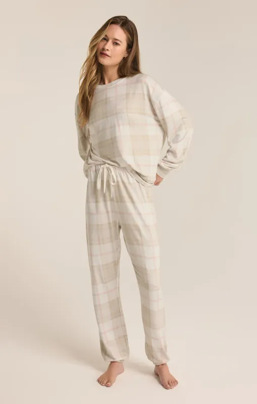 Z Supply Cozy Plaid Set Sea Salt