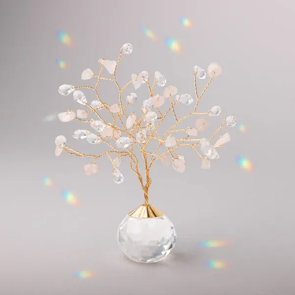Scout Tree of Life Suncatcher Rose Quartz