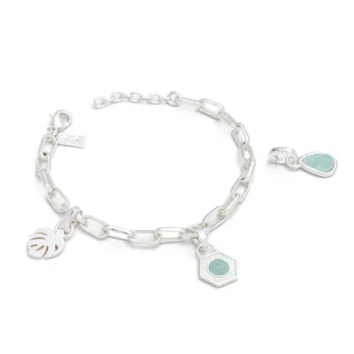 Scout Interchangeable Charm Bracelet Amazonite Silver