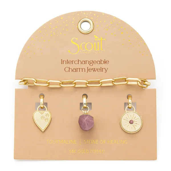 Scout Interchangeable Charm Bracelet Tourmaline Gold