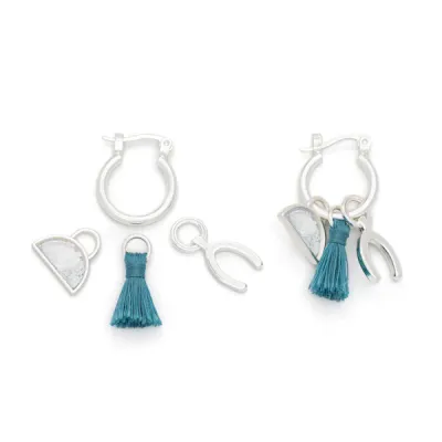 Scout Interchangeable Charm Earring Opalite Silver