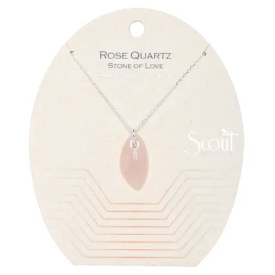 Scout Organic Stone Necklace Rose Quartz