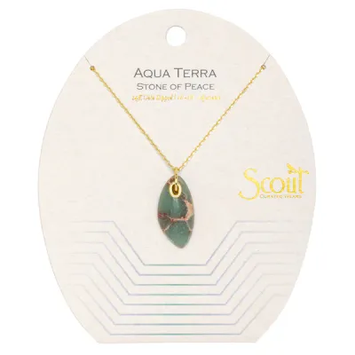 Scout Organic Stone Necklace Aqua Terra