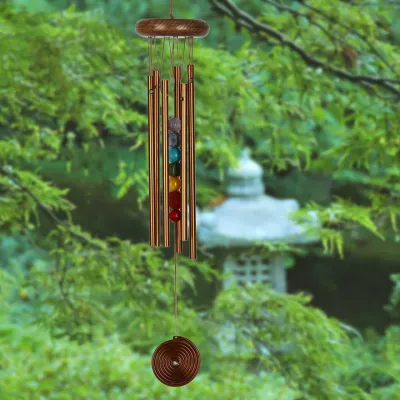 Woodstock Chakra Chime Seven Stones Bronze