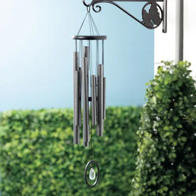 Woodstock Chimes of Crystal Silence Antique Silver Medium