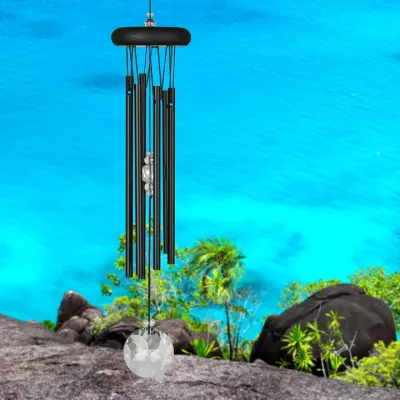 Woodstock Crystal Meditation Chime Black