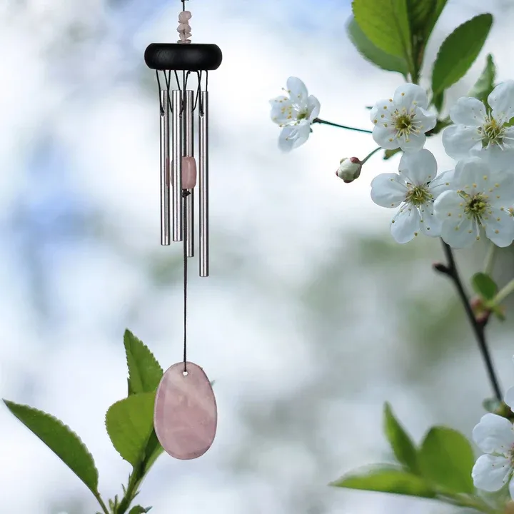 Woodstock Precious Stones Chime Rose Quartz