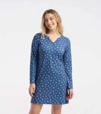 Capelton Road Blue Snowflakes Long Sleeve Nightshirt