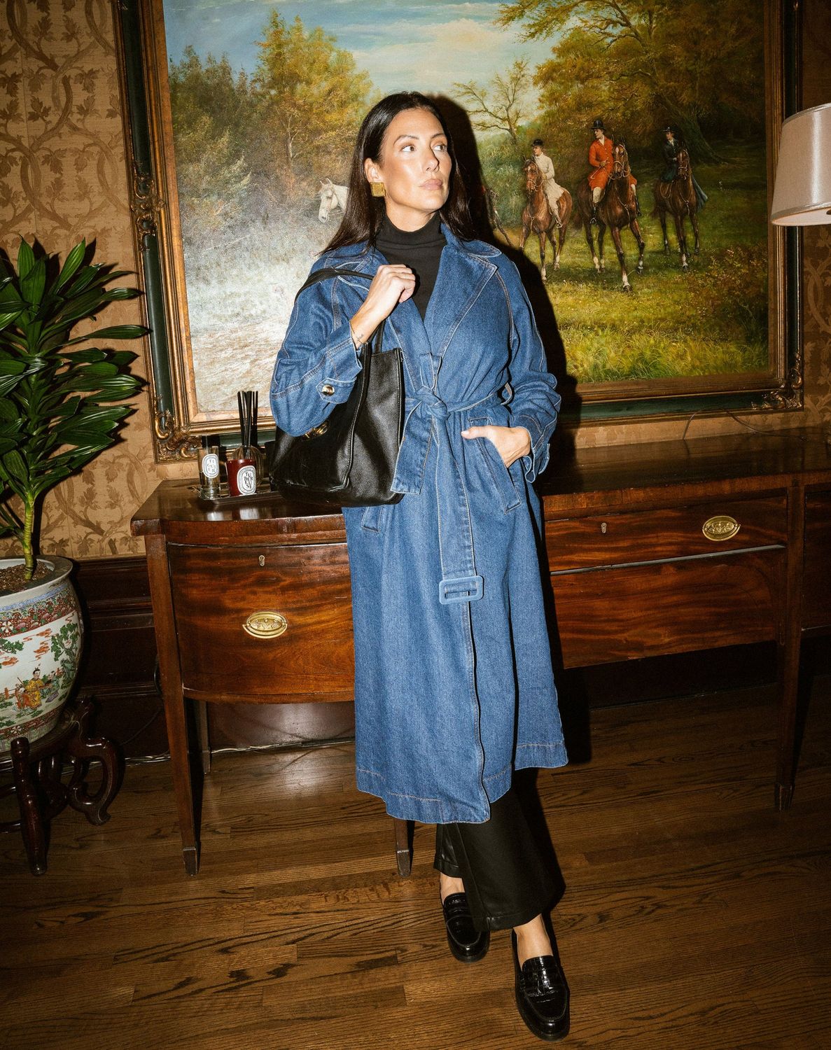 Brunette the Label The Caitlin Denim Trench Coat