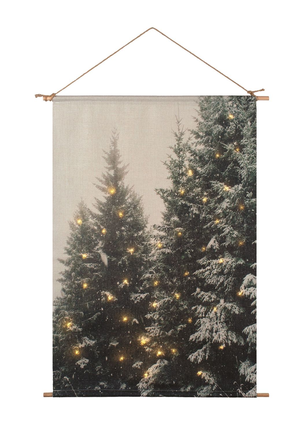 Nutcracker Designs White with Trees Wall Art LED