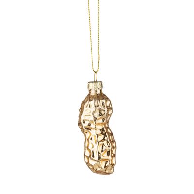 Silver Tree Glass Gold Peanut Ornament