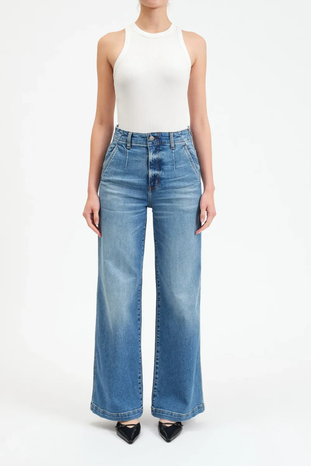 DAZE Far Out High Rise Wide Leg Pure