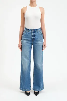 DAZE Far Out High Rise Wide Leg Pure