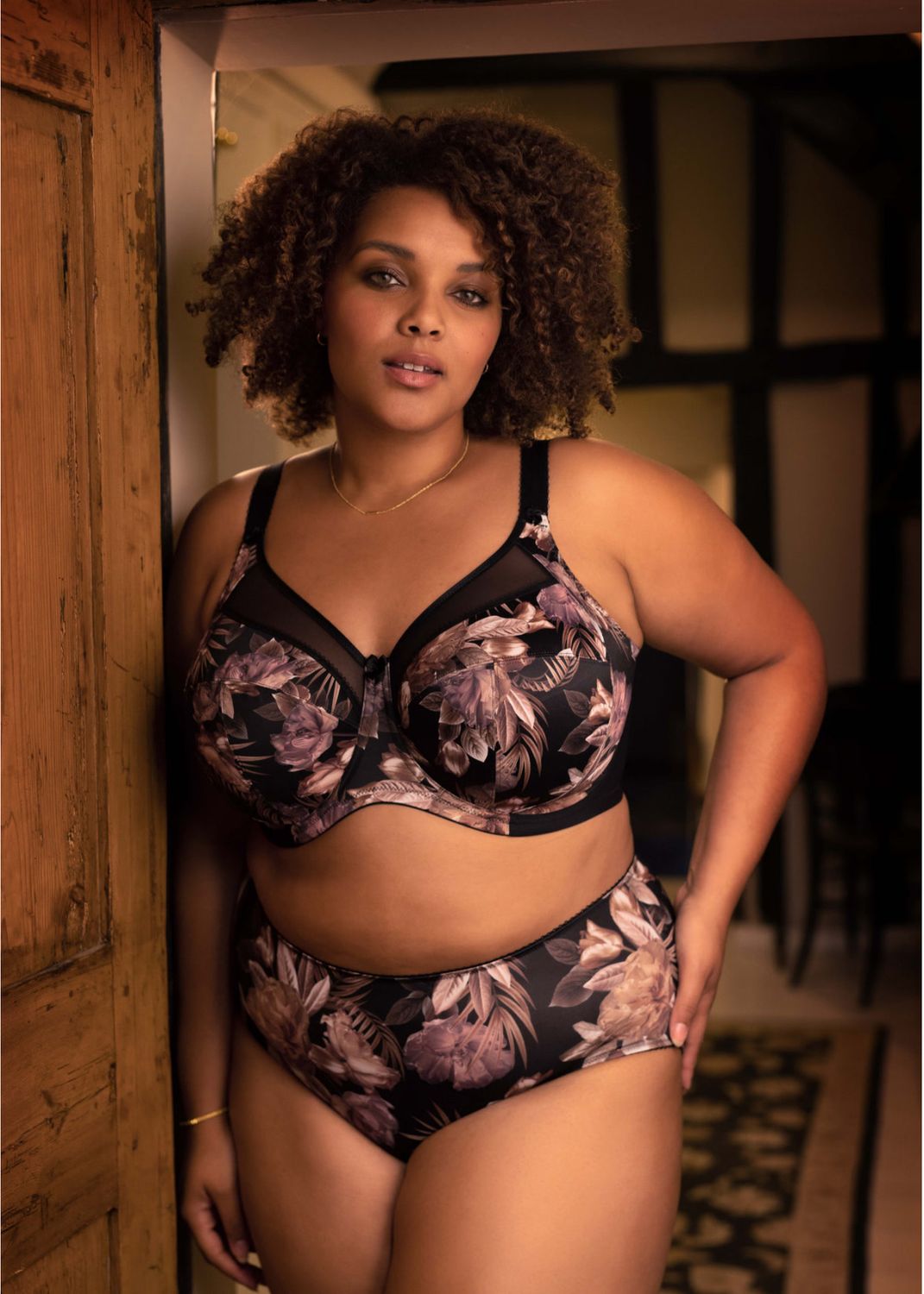Goddess Kayla Underwire Bra Dark Tropical
