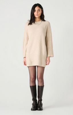 Dex Light Oat Crewneck Mini Sweater Dress