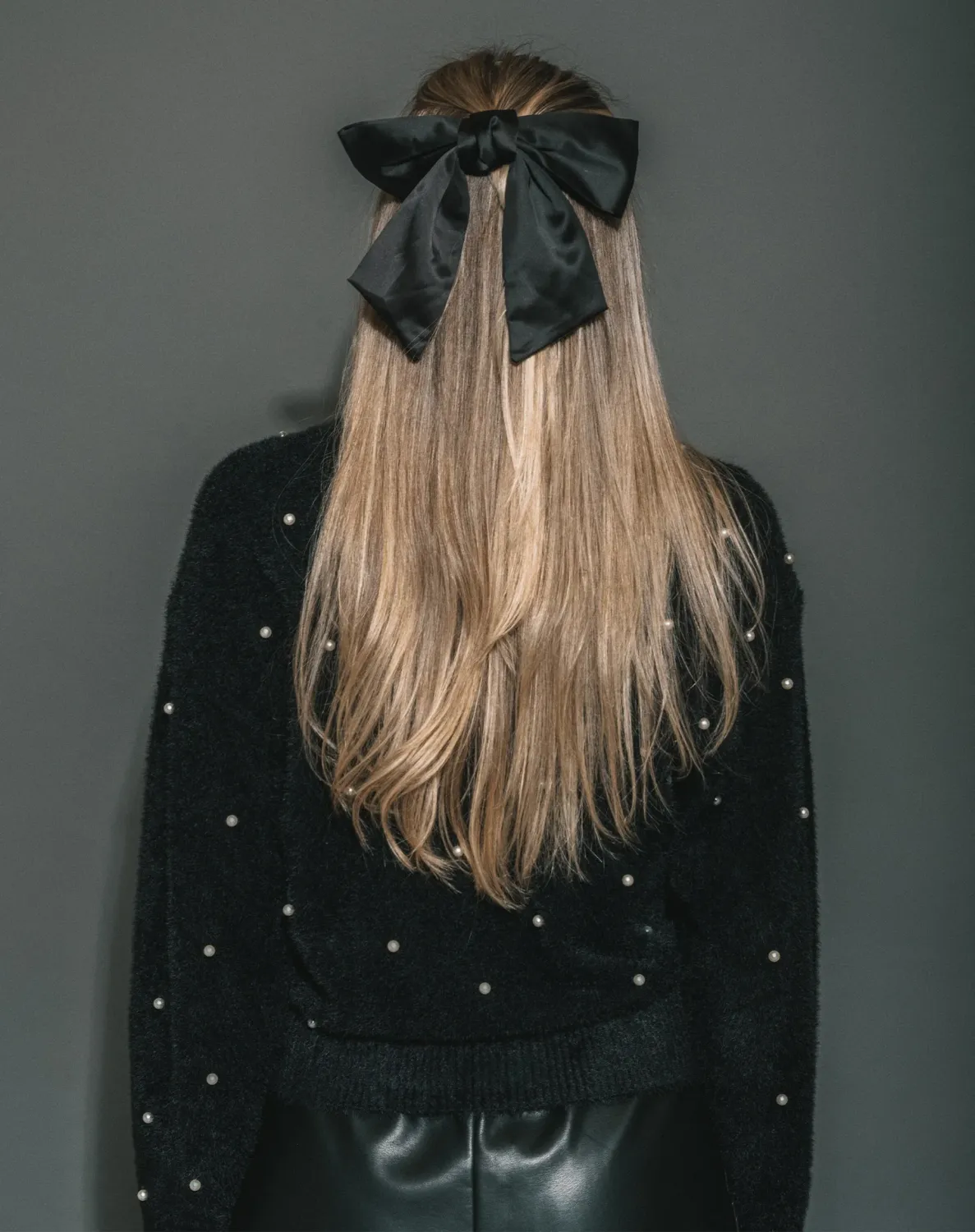 Brunette the Label Large Satin Bow Black Brunette the Label Large Satin Bow Black