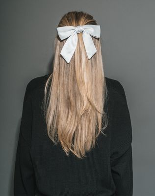 Brunette the Label Large Satin Bow Oyster