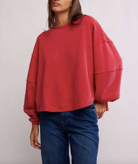 Free People Total Eclipse Tee Strawberry Free People Total Eclipse Tee Strawberry