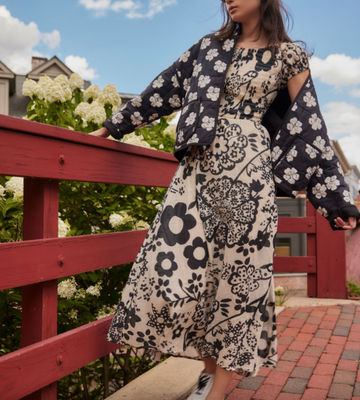 Free People Chloe Jacket Night Blooms