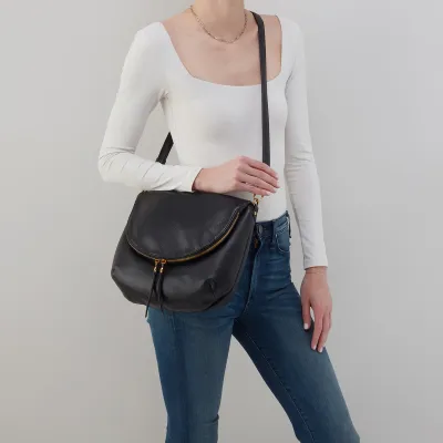HOBO Fern Fold Messenger Black