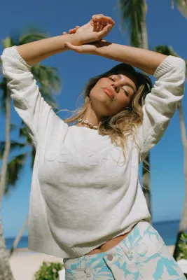 XIX Palms x Tribal Beachy Scoop Neck Sweater