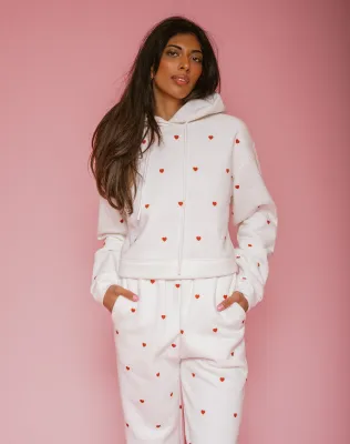 Brunette the Label All over Tiny Heart Core Hoodie