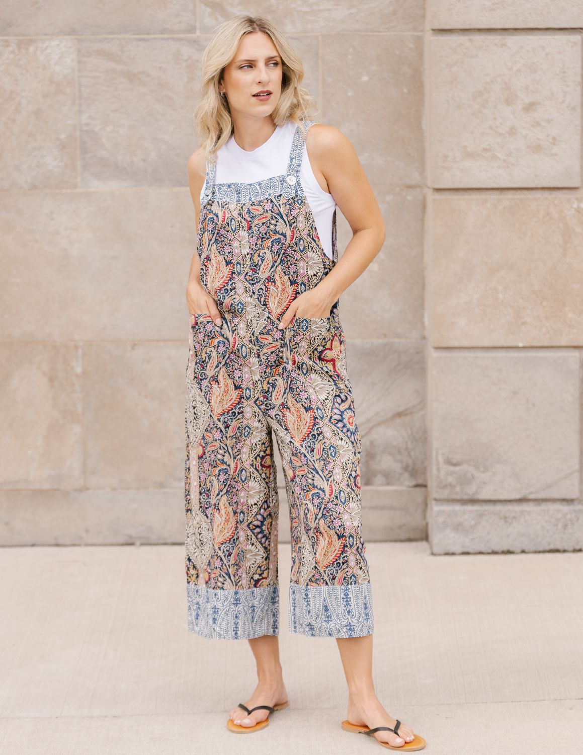Shannon Passero Elora Overall Blue Paisley Mix