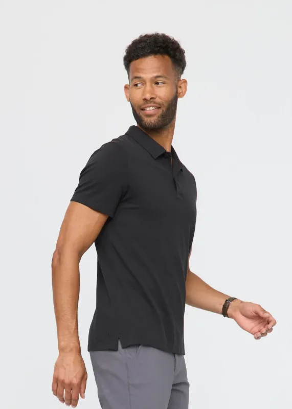 DUER Performance Polo Air Flow Pique Black
