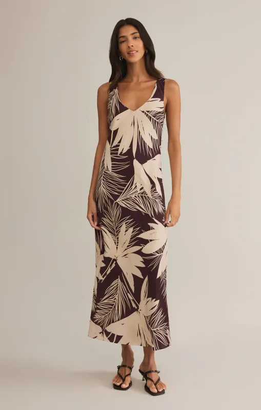 Z Supply Hana Palmera Maxi Dress Lava Rock