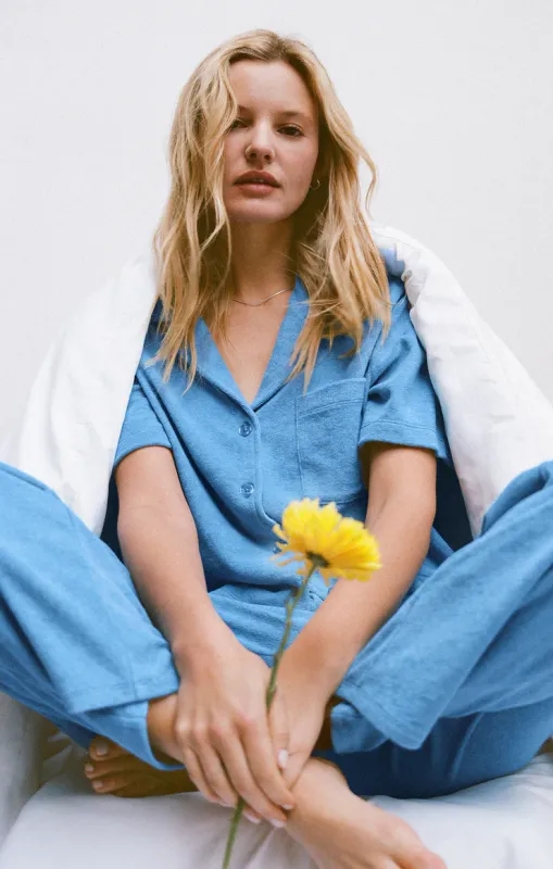 Z Supply Resort Loop Terry Top Salty Blue