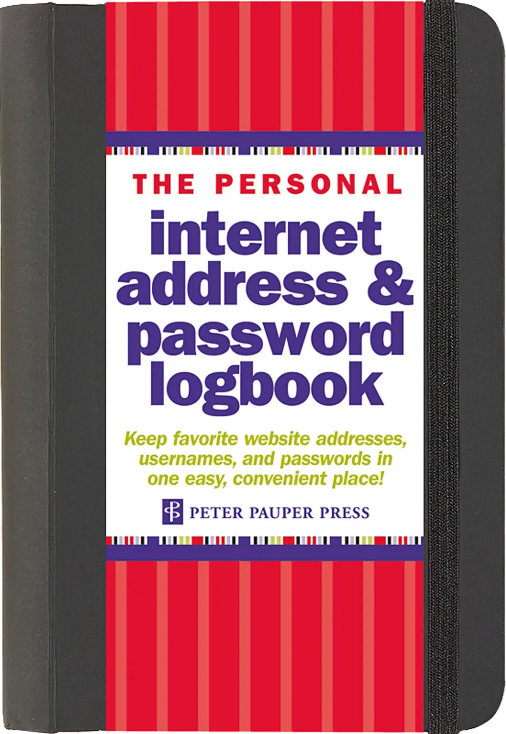 Peter Pauper Internet Address &amp; Password Logbook Black